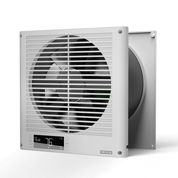AC Infinity Room to Room Fan 8, Two-Way Airflow Through-The-Wall Fan with Temperature Controller, Precise 10-Speed Quiet In-Wall Vent Fan for Bathroom