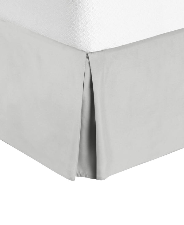 Nestl Bedding 14" Tailored Drop Premium Bedskirt, King - Light Gray