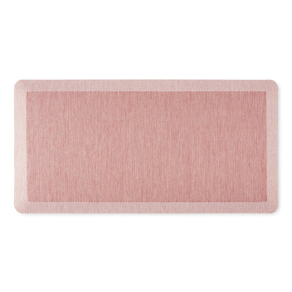Martha Stewart Mira Modern Heathered Anti-Fatigue Air-Infused Kitchen Mat, Spice Red, 19.6"x39"