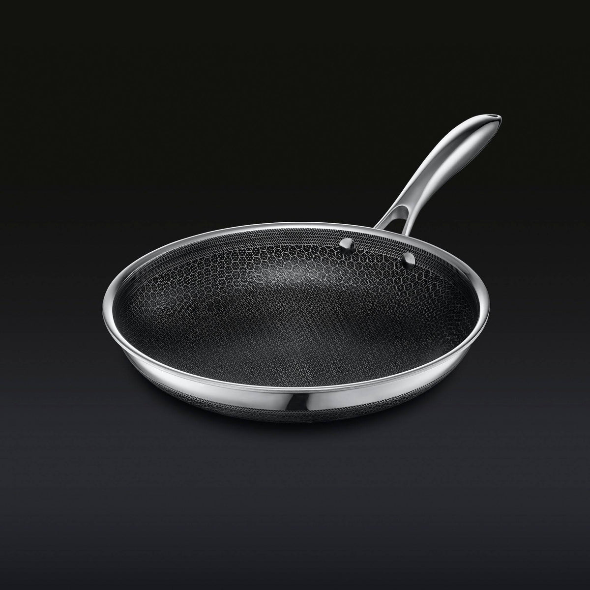 HexClad Hybrid Stainless/Nonstick Inside and Out Commercial Cookware Fry Pan 10-Inch