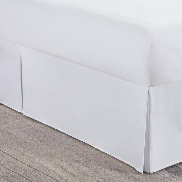 Nestl Bedding 14" Tailored Drop Premium Bedskirt, Queen - White