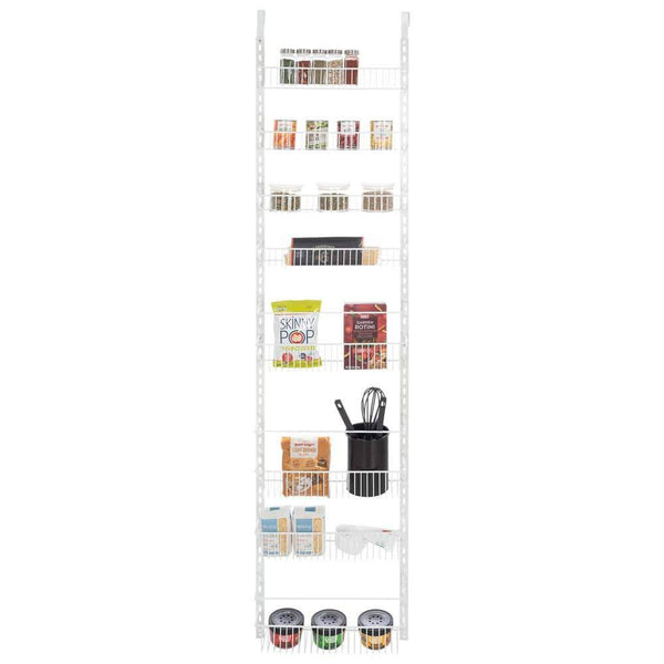 Home-Complete Over-The-Door White Metal Kitchen Storage Spice Shelves