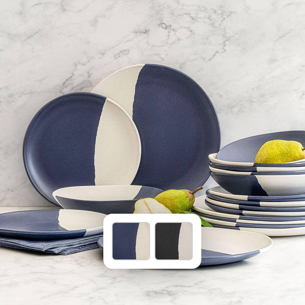 Member's Mark 18-Piece Bamboo Melamine Dinnerware Set (Moonlight)