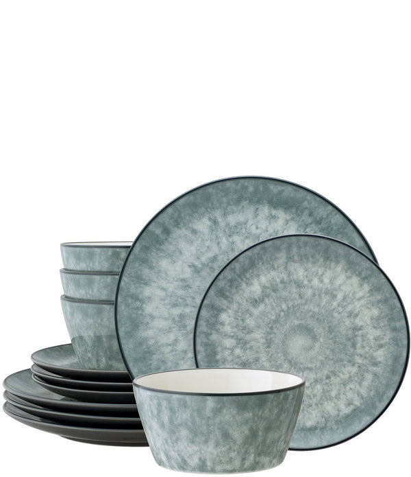 Noritake Colorkraft Essence Collection 12-Piece Dinnerware Set - Onyx