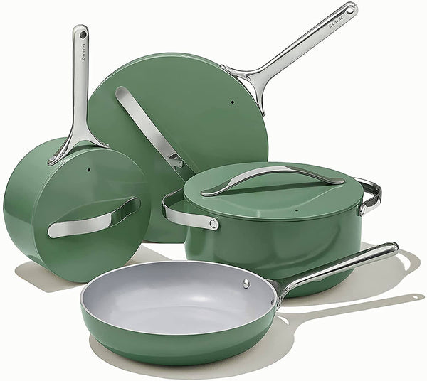 Caraway Non-Toxic Ceramic Non-Stick Cookware 7-Piece Set - Sage