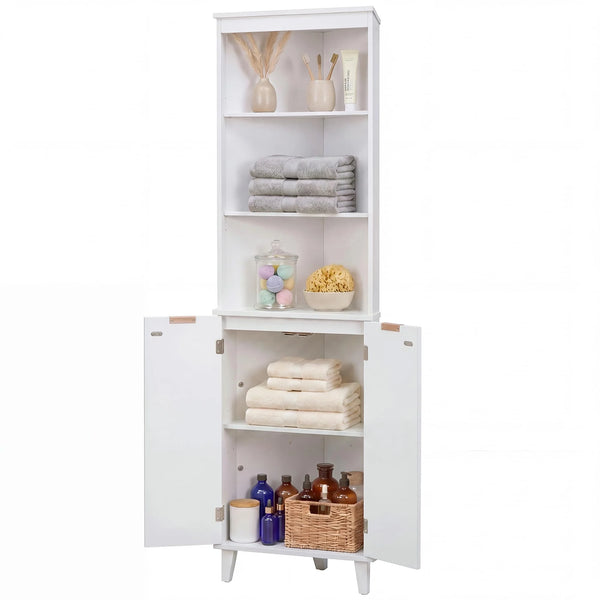 Tangkula Corner Bathroom Floor Cabinet