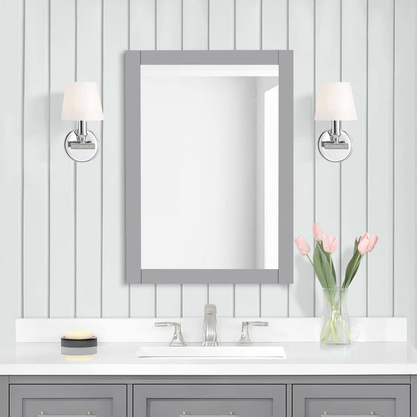 Allen + Roth Brinkhaven 20-in x 28-in American Gray Framed Bathroom Vanity Mirror | BRINKHAVEN-MR-AG